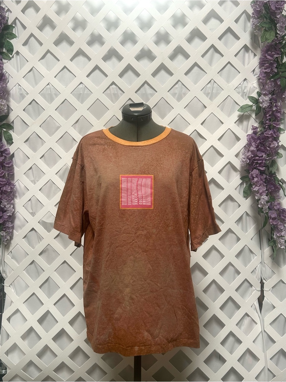 Blah Blah Blah Graphic Tee XXL Bleach Dyed Distressed Grunge Upcycled Shirt